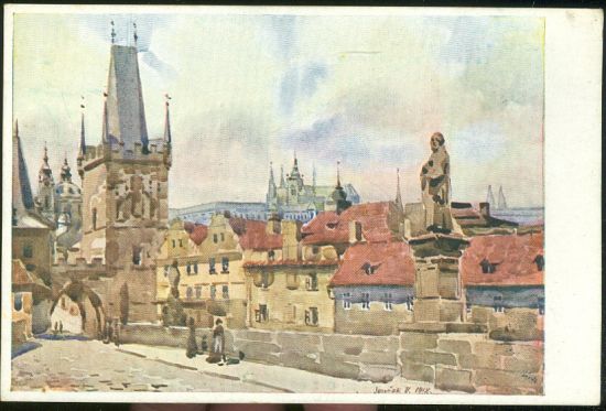 Malostranska most brana V Soucek | antikvariat - detail pohlednice