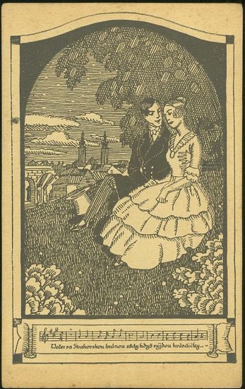 Vecer za Strahovskou branou  | antikvariat - detail pohlednice