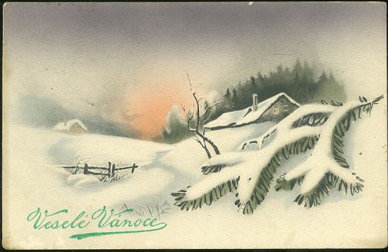 Vesele Vanoce | antikvariat - detail pohlednice