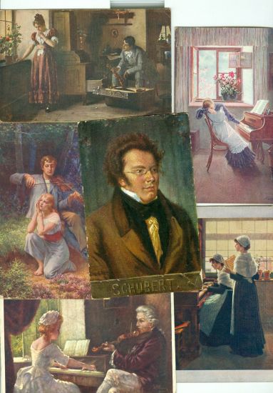 Hudba  5ks pohlednic | antikvariat - detail pohlednice