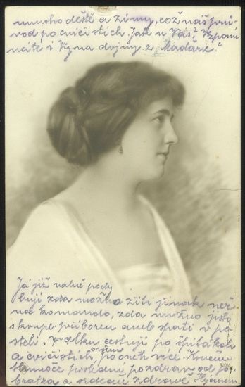 Slecna  fotopohlednice | antikvariat - detail pohlednice