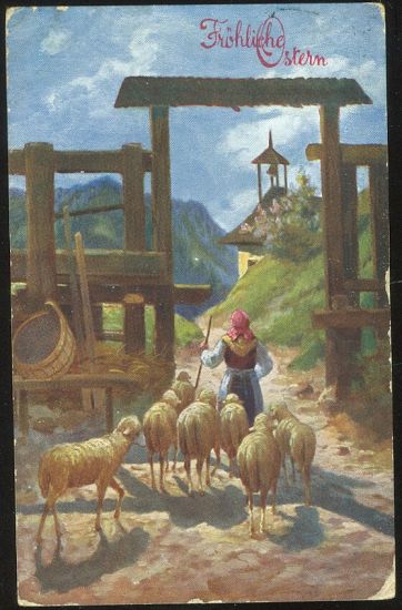 Frohliche Ostern | antikvariat - detail pohlednice