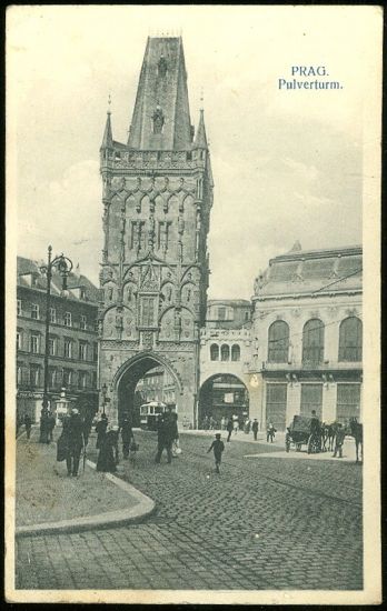 Prag  Pulveturm | antikvariat - detail pohlednice