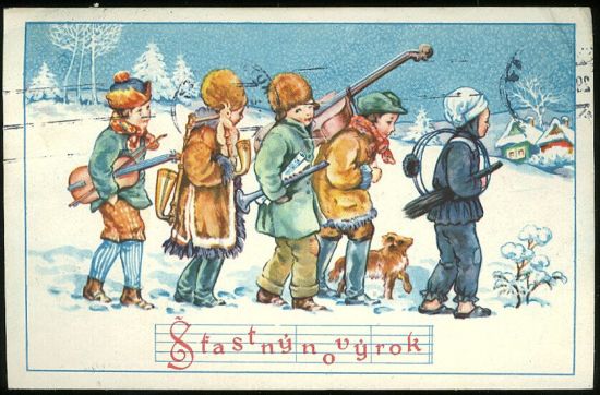 Stastny Novy Rok | antikvariat - detail pohlednice
