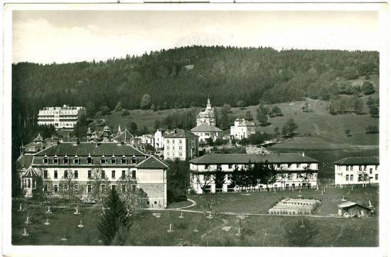 Lazne Luhacovice  Prazska ctvrt | antikvariat - detail pohlednice