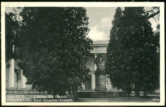 Valtice  Chram Tri Gracii | antikvariat - detail pohlednice