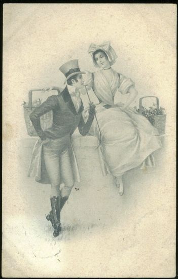 Galantni motiv | antikvariat - detail pohlednice