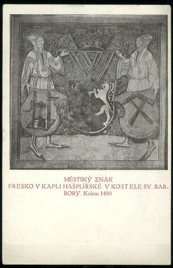 Kutna Hora  Mestsky znak | antikvariat - detail pohlednice