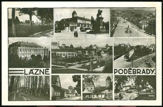 Lazne Podebrady | antikvariat - detail pohlednice