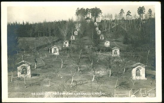 14 kaplicek krizove cesty na skalce u Mnisku | antikvariat - detail pohlednice