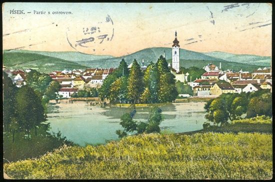 Pisek  Partie s ostrovem | antikvariat - detail pohlednice
