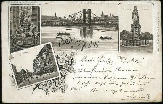 Pozdrav z Prahy | antikvariat - detail pohlednice