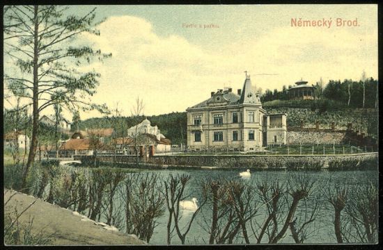 Nemecky Brod  Partie z parku | antikvariat - detail pohlednice