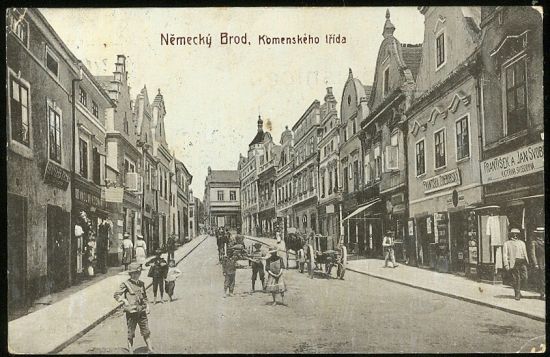 Nemecky Brod  Komenskeho trida | antikvariat - detail pohlednice