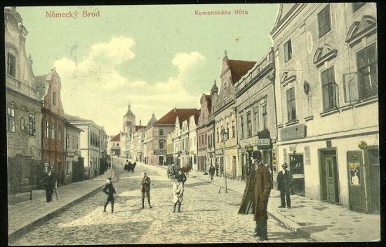 Nemecky Brod  Komenskeho trida | antikvariat - detail pohlednice