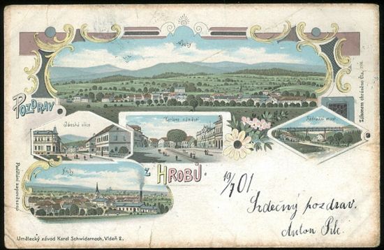 Pozdrav z Hrobu | antikvariat - detail pohlednice