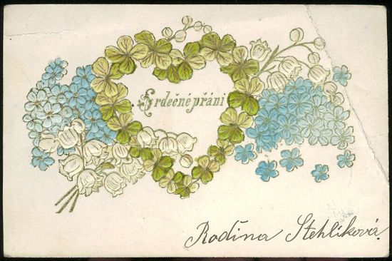 Srdecne prani | antikvariat - detail pohlednice