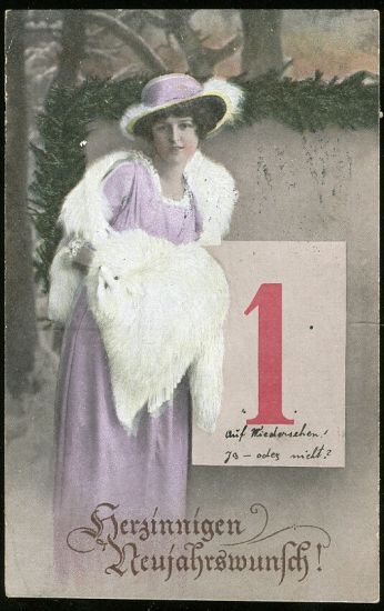 Novorocni pozdrav | antikvariat - detail pohlednice