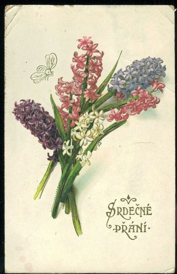 Srdecne prani | antikvariat - detail pohlednice