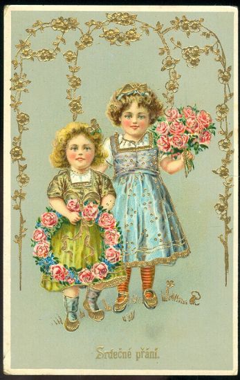 Srdecne prani | antikvariat - detail pohlednice