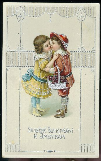 Srdecne prani k jmeninam | antikvariat - detail pohlednice