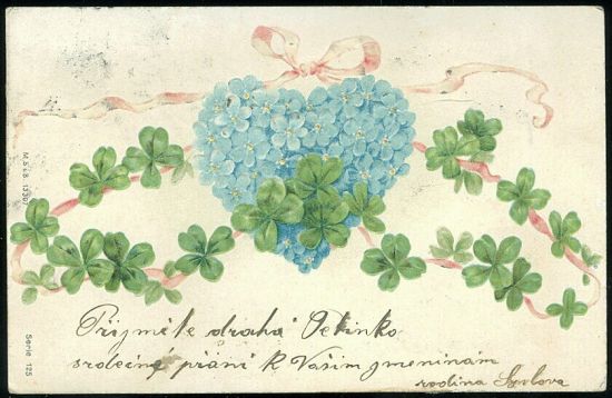 Srdecne prani | antikvariat - detail pohlednice