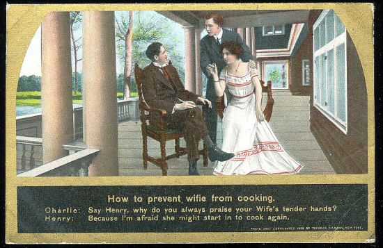How ot prevent wifie from cooking | antikvariat - detail pohlednice