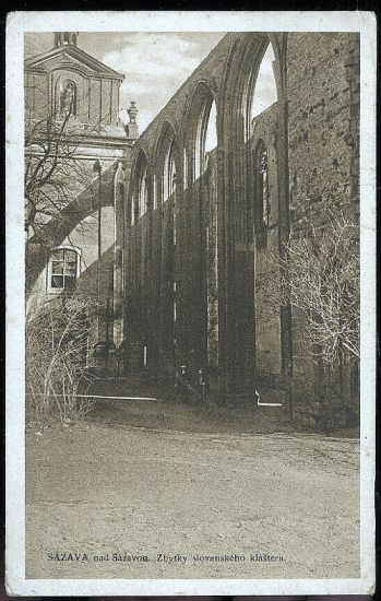 Sazava nad Sazavou  Zbytky slovaskeho klastera | antikvariat - detail pohlednice