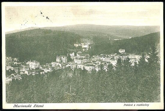 Marianske Lazne  pohled z rozhledny | antikvariat - detail pohlednice