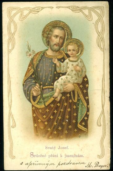 Svaty Josef | antikvariat - detail pohlednice