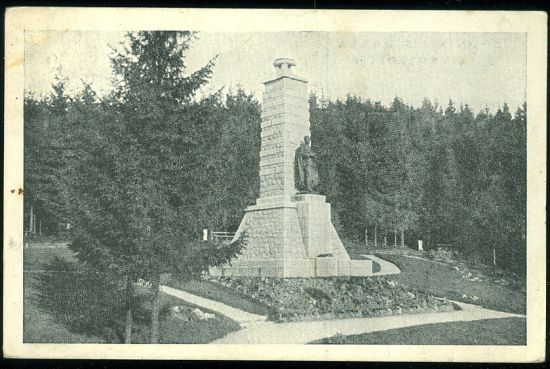 Pomnik J S Baara  Na Vyhledech | antikvariat - detail pohlednice
