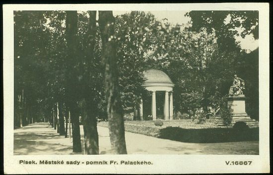 Pisek  Mestske sady | antikvariat - detail pohlednice