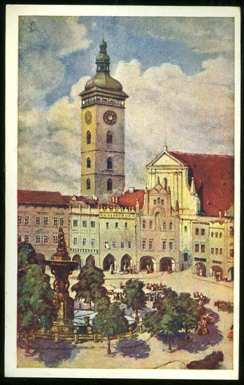 Ceske Budejovice | antikvariat - detail pohlednice
