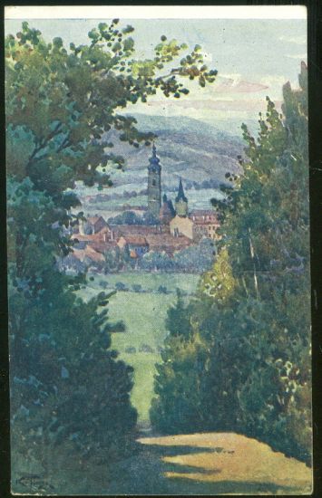 Pohled z Ameriky  Pisek | antikvariat - detail pohlednice