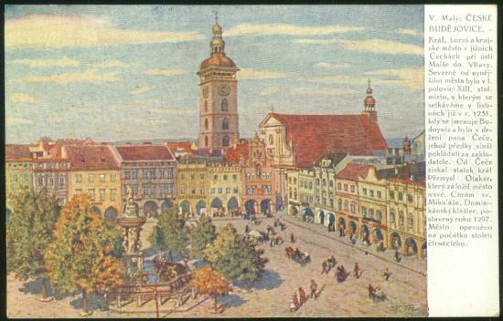 Ceske Budejovice  V Maly | antikvariat - detail pohlednice