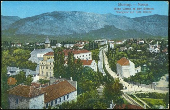 Mostar | antikvariat - detail pohlednice