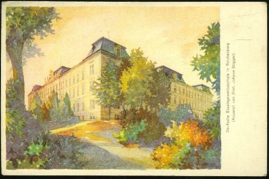 Deutsche Staatsgewerbeschule i n Reichenberg | antikvariat - detail pohlednice