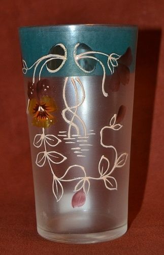Malovana sklenice | antikvariat - detail starozitnosti